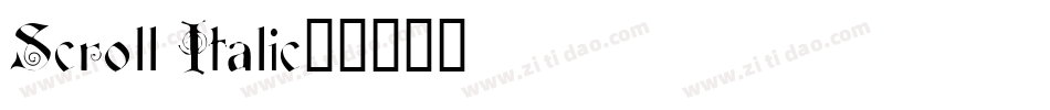 Scroll Italic字体转换